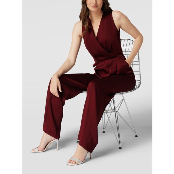 Max Mara Studio Alamaro Jumpsuit - 4 - Burgundy - Picture 4 of 8
